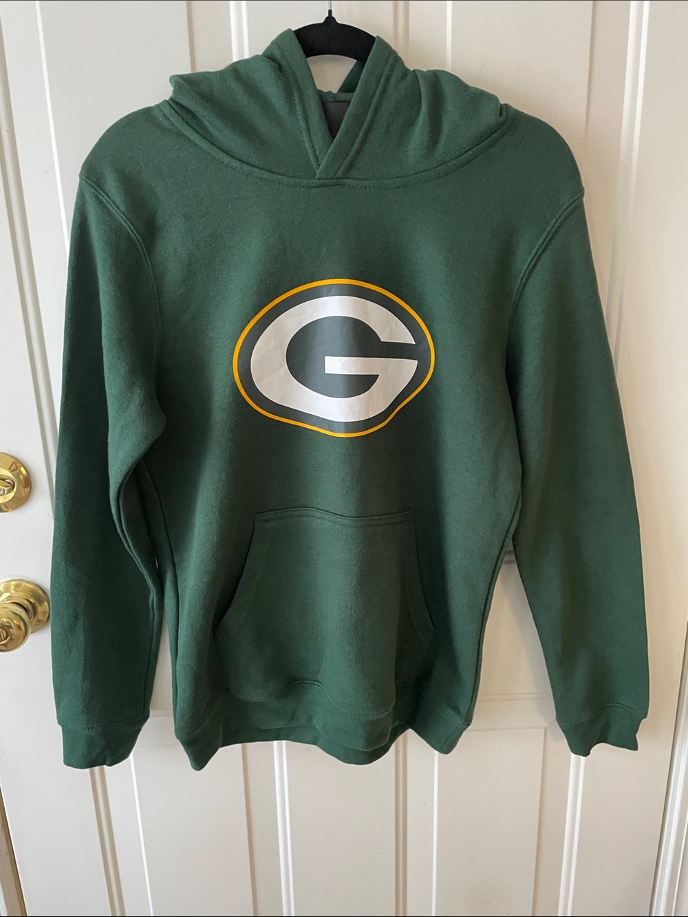 Green Bay Packers hooded Sweatshirt with Logo -Youth size large 14/16 NWT
